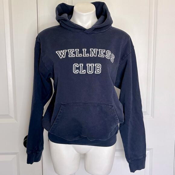 Sporty & Rich Wellness Club Hoodie Sweatshirt Navy Blue S